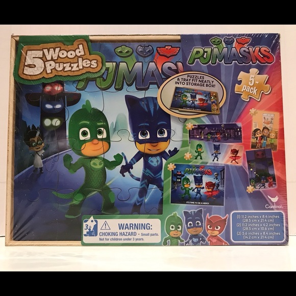 Cardinal | Toys | Cardinal Pj Masks 5 Wooden Puzzles New In Package ...